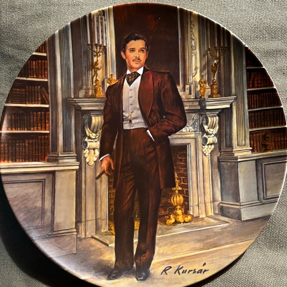 Vintage Knowles Gone with the Wind Rhett Plate With Certificate